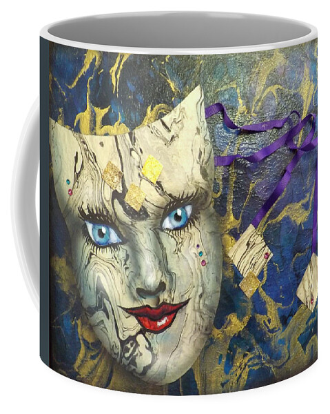 Masquerade Blues Coffee Mug featuring the painting Masquerade Blues by Darren Robinson