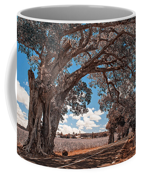 Nature Coffee Mug featuring the photograph Mauritian Road. Nature in Alien Skin by Jenny Rainbow