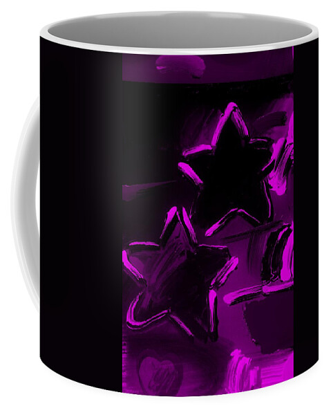 Modern Coffee Mug featuring the photograph MAX TWO STARS in PURPLE by Rob Hans
