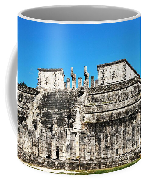 Mayan Coffee Mug featuring the photograph Mayan Ruins by Judy Wolinsky
