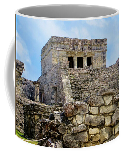 Mayan Coffee Mug featuring the photograph Mayan Ruins Tulum Mexico by Tim Townsend