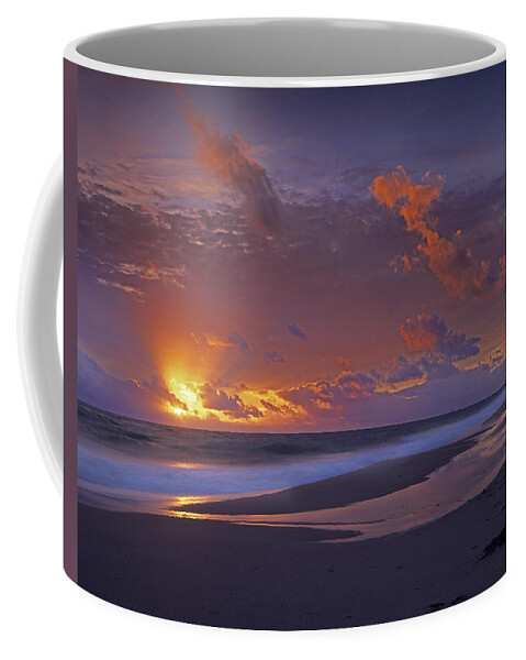 00175852 Coffee Mug featuring the photograph McArthur Beach At Sunrise by Tim Fitzharris