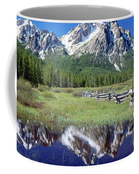 Photography Coffee Mug featuring the photograph Mcgown Peak Reflected On A Lake by Panoramic Images