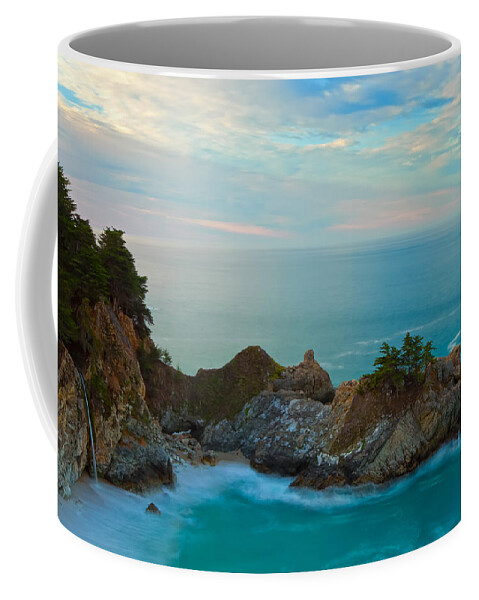 Coastline Coffee Mug featuring the photograph McWay Falls At Sunrise by Jonathan Nguyen