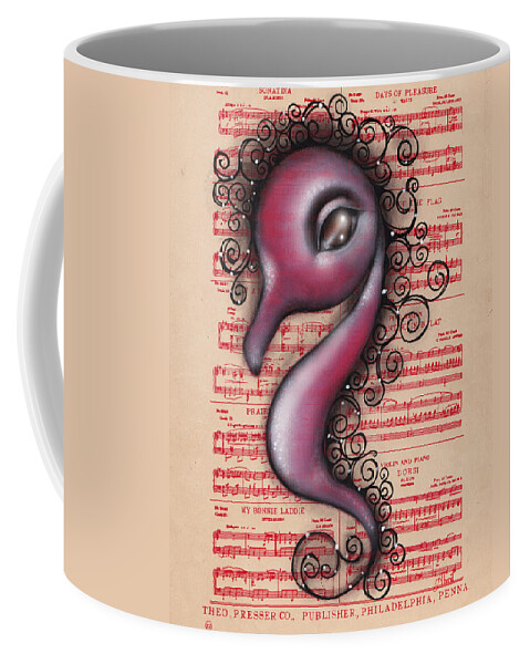 Seahorse Coffee Mug featuring the painting Meaghan by Abril Andrade