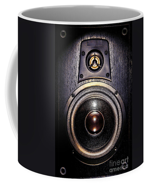 Speaker Coffee Mug featuring the photograph Mean Speaker by Olivier Le Queinec
