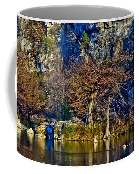 Michael Tidwell Photography Coffee Mug featuring the photograph Medina River at Comanche Cliffs by Michael Tidwell