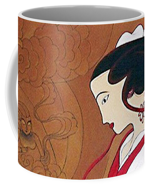 Surrealism Coffee Mug featuring the painting Meditation by Fei A