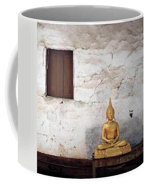 Solitude Coffee Mug featuring the photograph Meditation In Laos by Shaun Higson