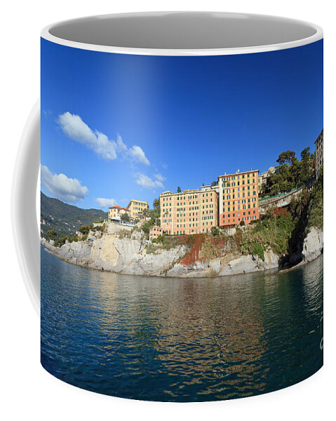Architecture Coffee Mug featuring the photograph Mediterranean coastline by Antonio Scarpi