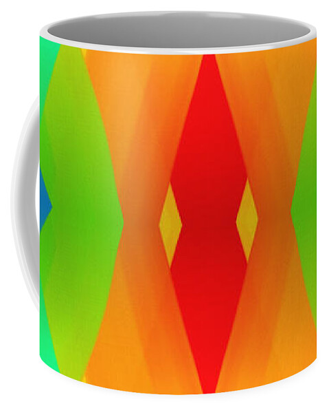 Andee Design Abstract Coffee Mug featuring the digital art Meet Me In The Middle 2 Panorama by Andee Design