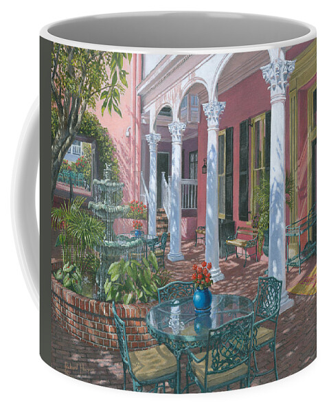 Painting For Sale Coffee Mug featuring the painting Meeting Street Inn Charleston by Richard Harpum