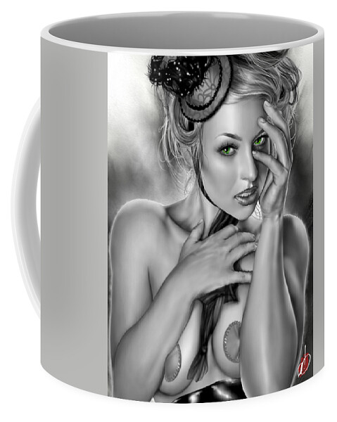 Pete Coffee Mug featuring the painting Megan by Pete Tapang