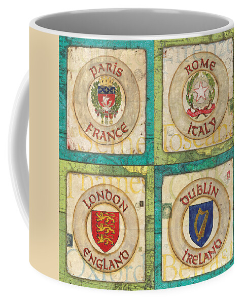 Maps Coffee Mug featuring the painting Melting Pot Patch by Debbie DeWitt