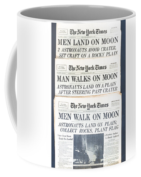 Men Land On Moon Coffee Mug featuring the photograph Men Walk On The Moon by Kenneth Cole