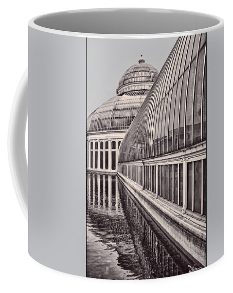 Minneapolis Cowles Conservatory Coffee Mug featuring the photograph Merging Lines by Peggy Dietz