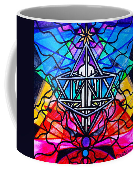 Vibration Coffee Mug featuring the painting Merkabah by Teal Eye Print Store