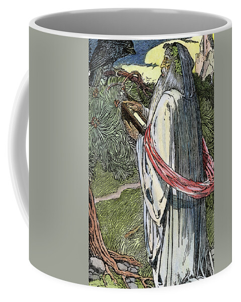 19th Century Coffee Mug featuring the drawing Merlin The Magician, 1923 by Granger