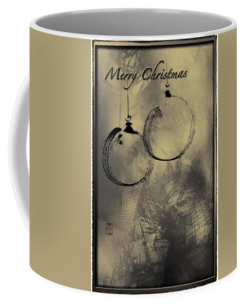Christmas Balls Coffee Mug featuring the mixed media Merry Christmas card by Peter V Quenter