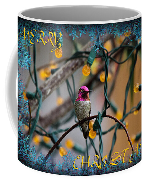 Merry Christmas Hummer Coffee Mug featuring the photograph Merry Christmas Hummer by Wes and Dotty Weber