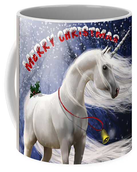 Digital Coffee Mug featuring the digital art Merry Christmas by Kate Black