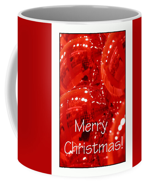 Celebrate Coffee Mug featuring the photograph Merry Christmas Red 5607 by Jerry Sodorff