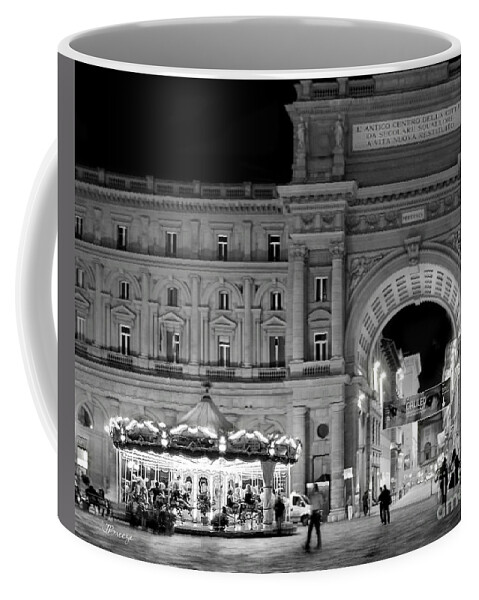 Piazza Della Repubblica Coffee Mug featuring the photograph Merry Go Round in Florence by Jennie Breeze