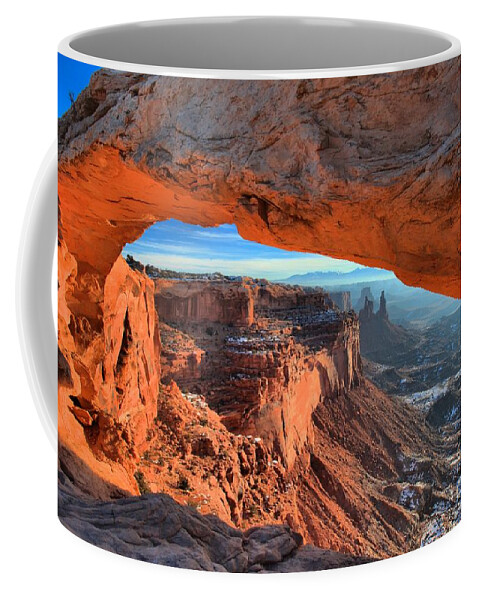 Mesa Arch Sunrise Coffee Mug featuring the photograph Mesa Morning Glory by Adam Jewell