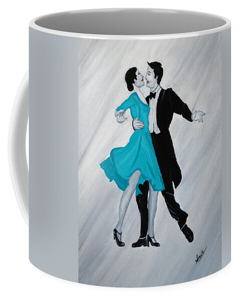 Black And White Coffee Mug featuring the painting Mesmerized by Sonali Kukreja
