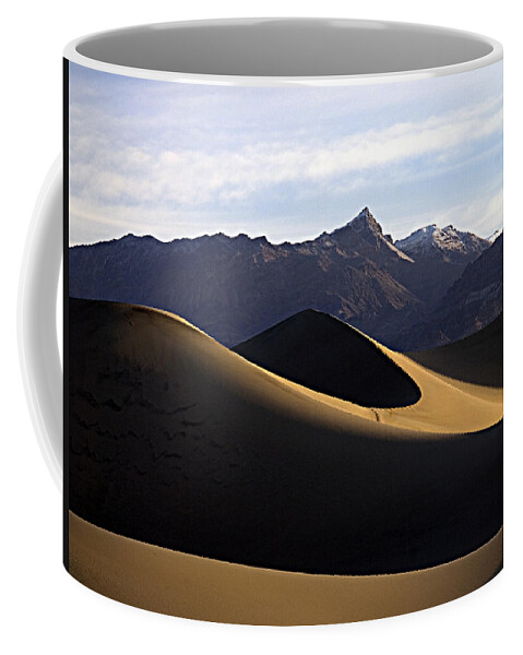 Mesquite Dunes Death Valley Coffee Mug featuring the photograph Mesquite Dunes At Dawn by Joe Schofield