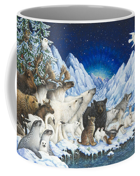Animals Coffee Mug featuring the painting Message of Peace by Lynn Bywaters