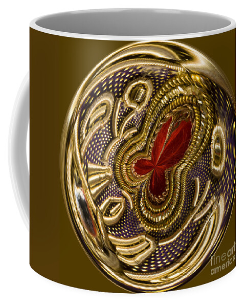 Anne Gilbert Coffee Mug featuring the photograph Metal Trimmed Orb by Anne Gilbert