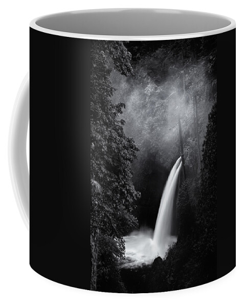 Black And White Coffee Mug featuring the photograph Metlako Falls Dark by Darren White