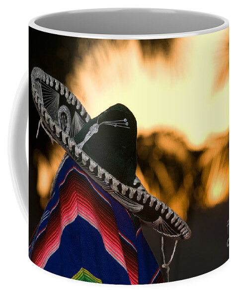 Clothing Coffee Mug featuring the photograph Mexican Sombrero And Serape Still Life by Ron Sanford
