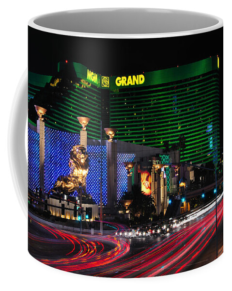 Mgm Coffee Mug featuring the photograph MGM Grand Hotel and Casino by Eddie Yerkish