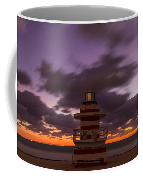 Miami Coffee Mug featuring the photograph Miami Beach Lifeguard Tower by Stefan Mazzola