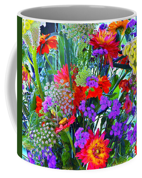 Floral Coffee Mug featuring the photograph Mid August Bouquet by Byron Varvarigos