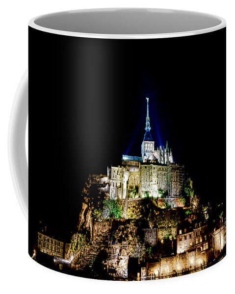 France Coffee Mug featuring the photograph Midnight Mont Saint Michel by Olivier Le Queinec