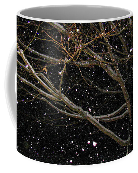 Snow Coffee Mug featuring the photograph Midnight Snow by Karin Everhart