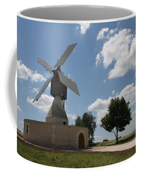 Mill Coffee Mug featuring the photograph Mill And Clouds by Christiane Schulze Art And Photography