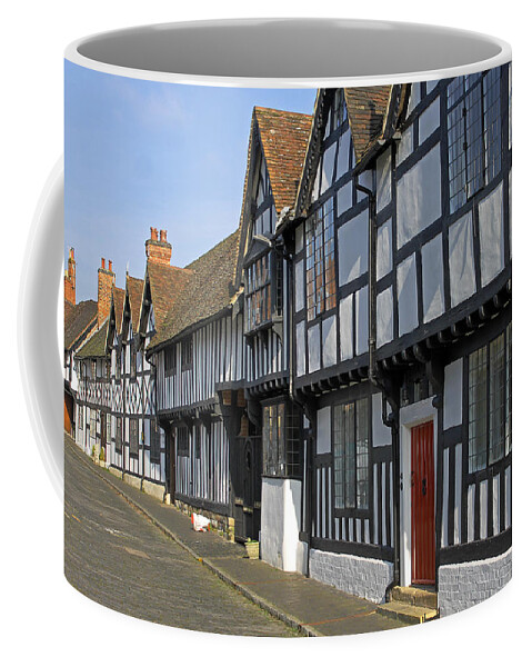 Medieval Architecture Coffee Mug featuring the photograph Mill Street Warwick by Tony Murtagh