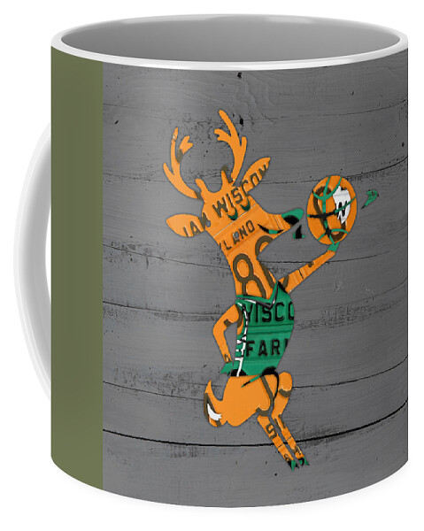Milwaukee Bucks Basketball Team Logo Vintage Recycled Wisconsin License  Plate Art Coffee Mug by Design Turnpike - Fine Art America
