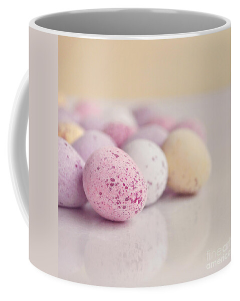 Eggs Coffee Mug featuring the photograph Mini easter eggs by Lyn Randle
