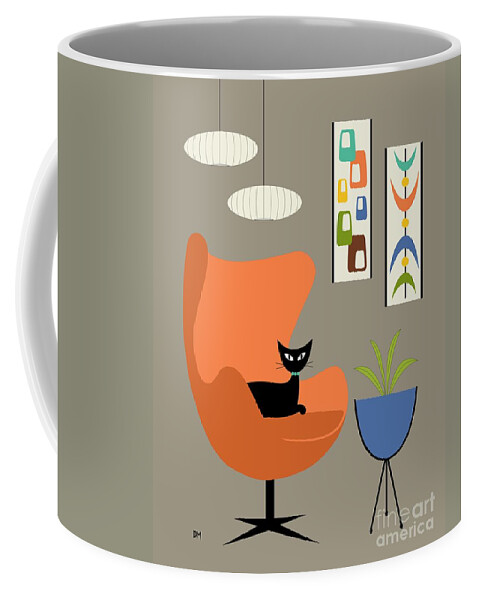 Mid Century Modern Coffee Mug featuring the digital art Mini Oblongs and Mobile by Donna Mibus