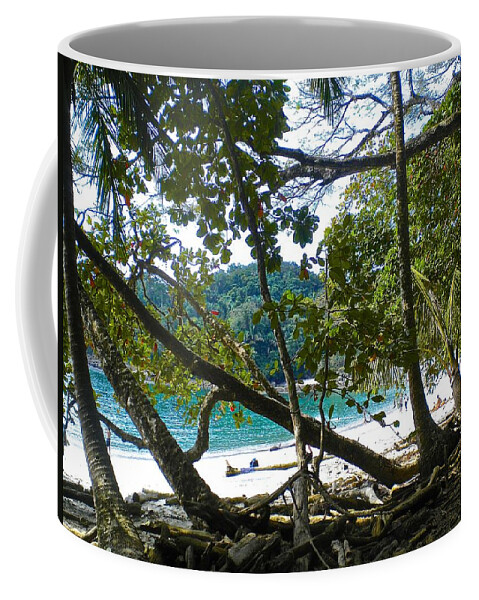 Miquel Atonio Beach Coffee Mug featuring the photograph Miquel Atonio beach Costa Rico by Joan Reese