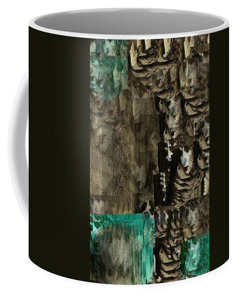 Abstract Digital Painting Meditation Woman Coffee Mug featuring the digital art Mirror by Shea Holliman