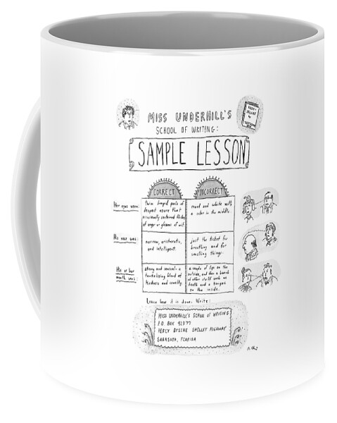 Miss Underhill's School Of Writing Sample Lesson Coffee Mug