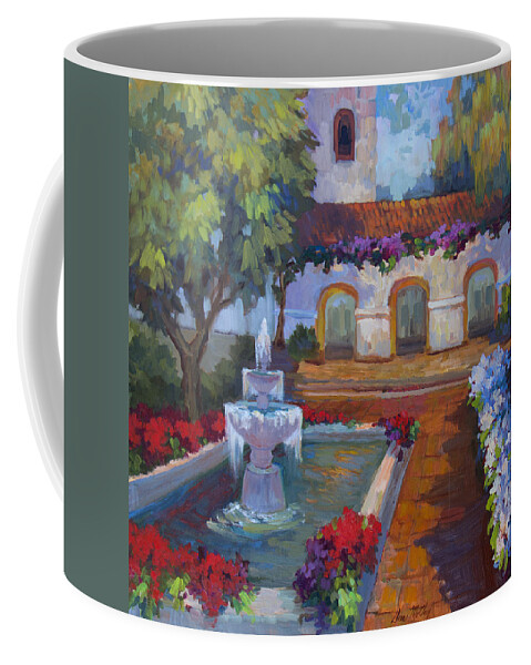 Mission Coffee Mug featuring the painting Mission Via Dolorosa by Diane McClary
