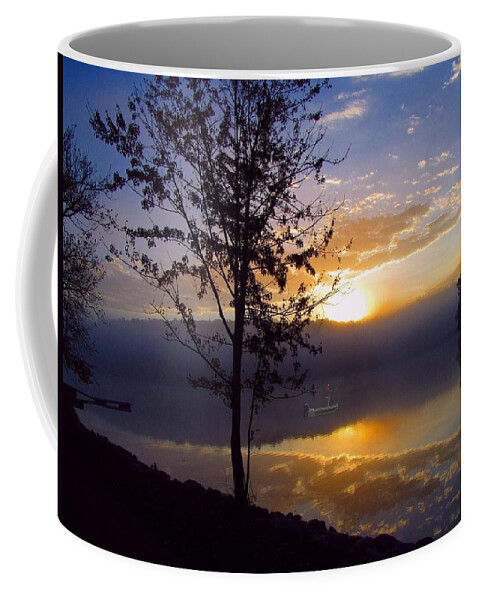 Fishing Coffee Mug featuring the photograph Misty Reflections by David Dehner
