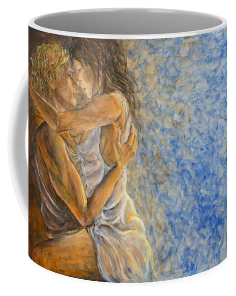 Romance Coffee Mug featuring the painting Misty Romance by Nik Helbig